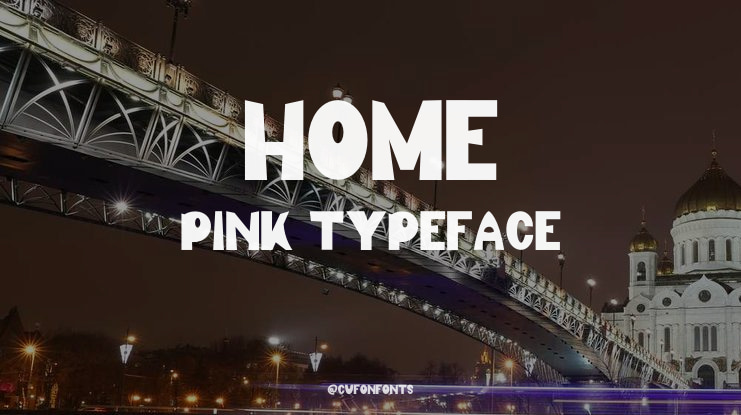 Home Pink Font