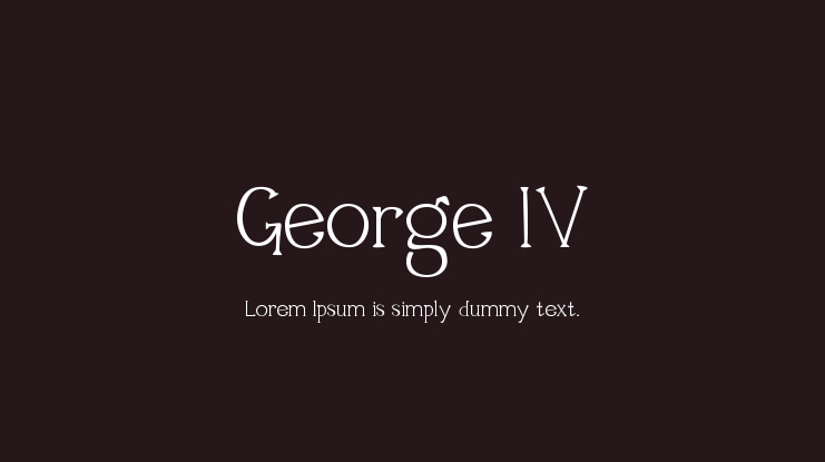 George IV Font