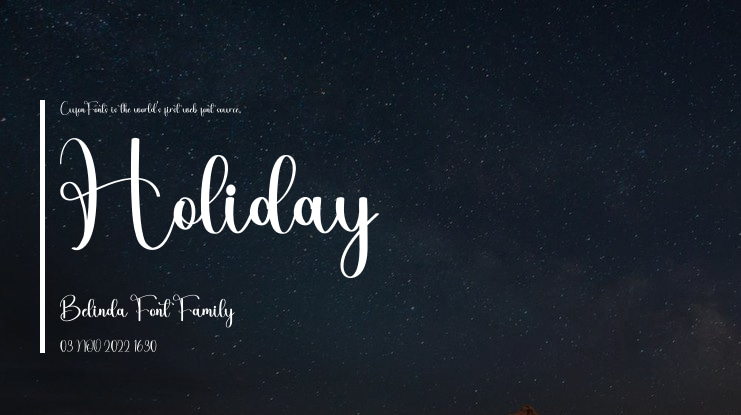 Holiday Belinda Font