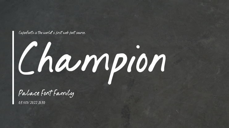 Champion Palace Font