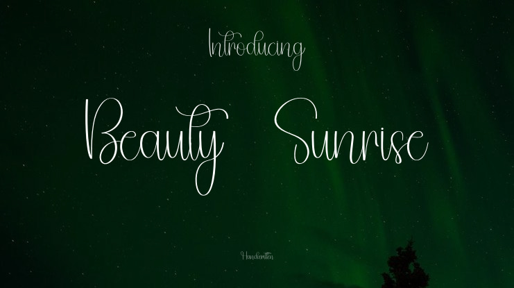 Beauty Sunrise Font