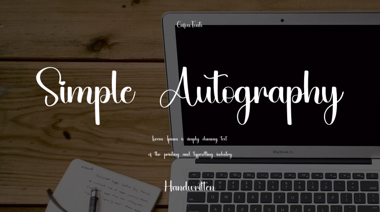 Simple Autography Font