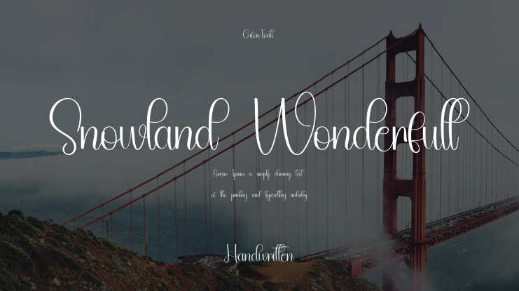 Snowland Wonderfull Font