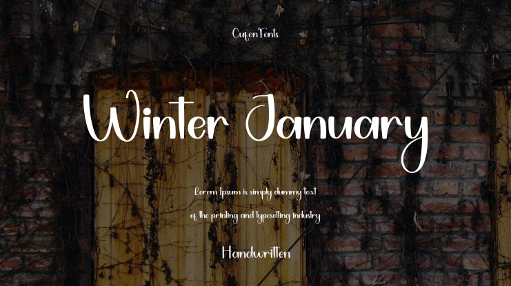Winter January Font