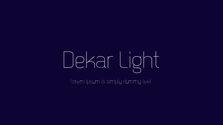 Dekar Light Font