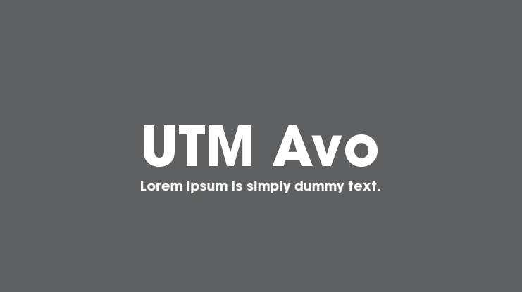 UTM Avo Font Family