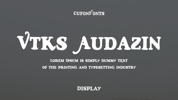 Vtks-Audazin Font