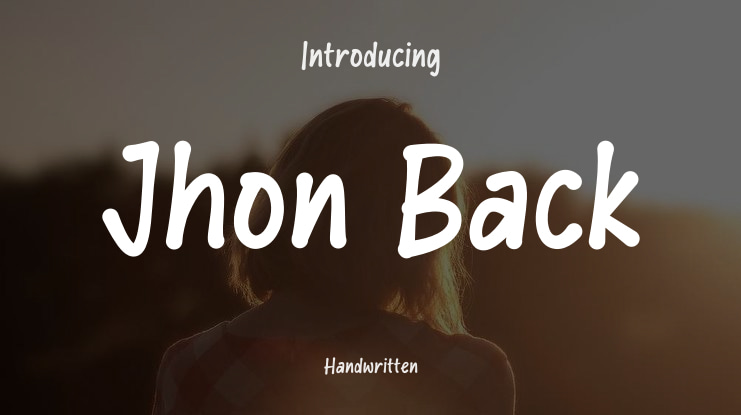 Jhon Back Font
