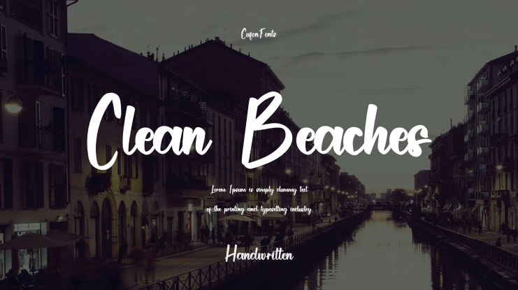 Clean Beaches Font