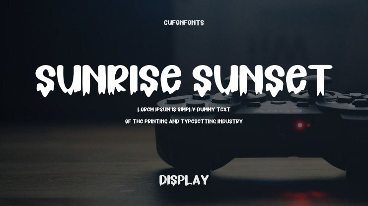 Sunrise Sunset Font