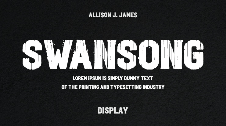 Swansong Font