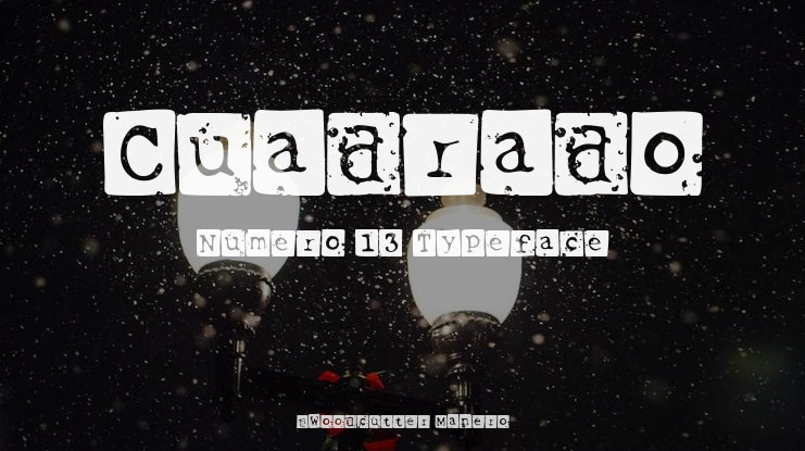 Cuadrado Numero 13 Font