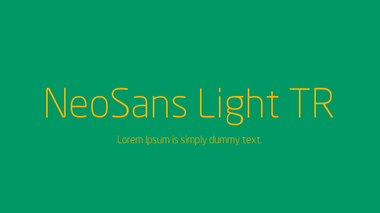 NeoSans Light TR Font
