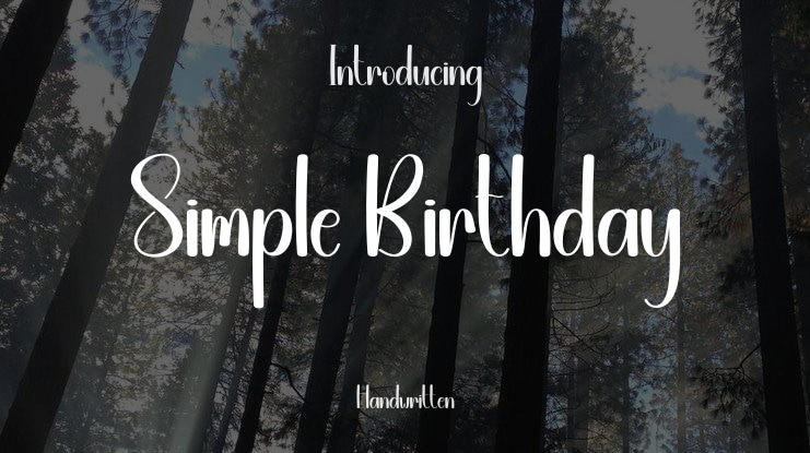 Simple Birthday Font