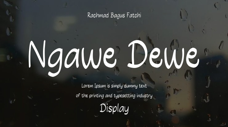 Ngawe Dewe Font