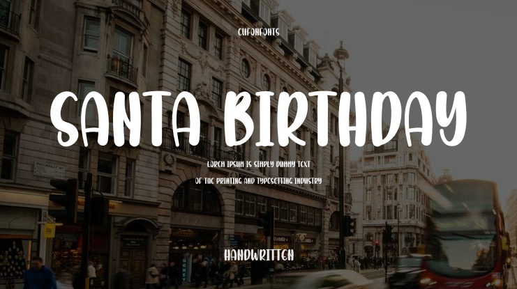 Santa Birthday Font