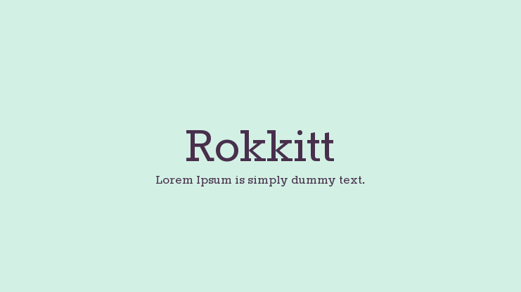 Rokkitt Font Family