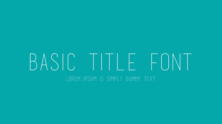 basic title font