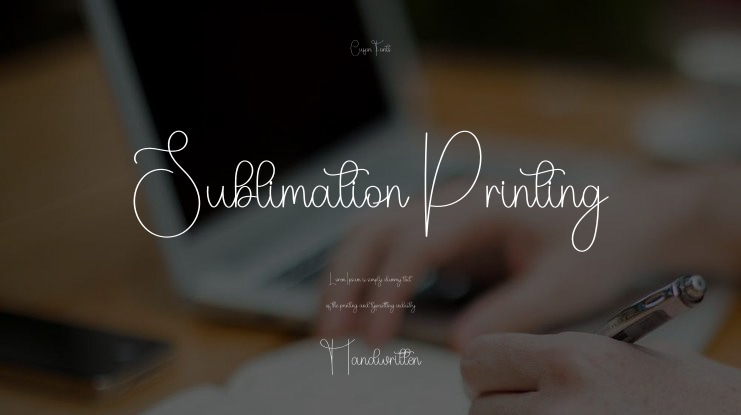 Sublimation Printing Font