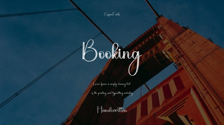 Booking Font