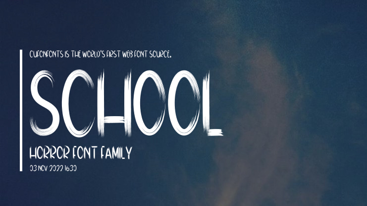 School Horror Font