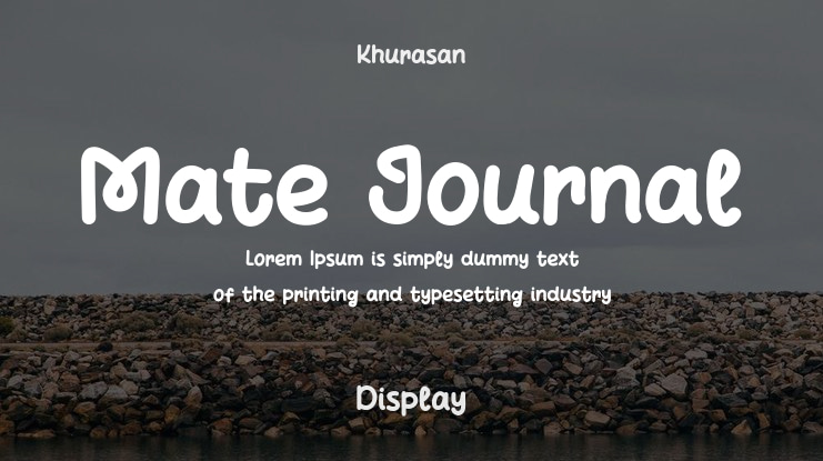 Mate Journal Font
