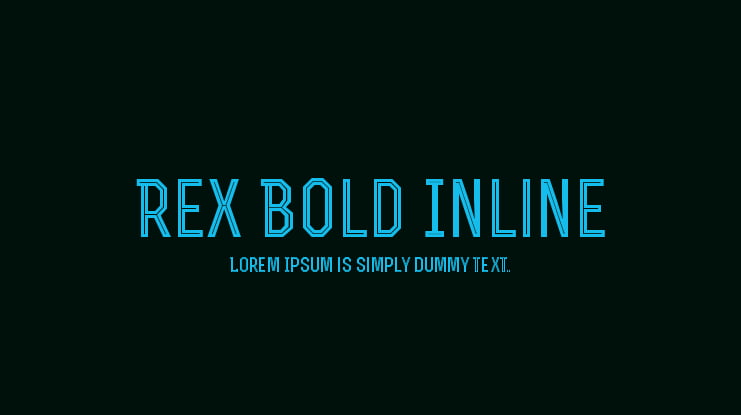 Rex Bold Inline Font