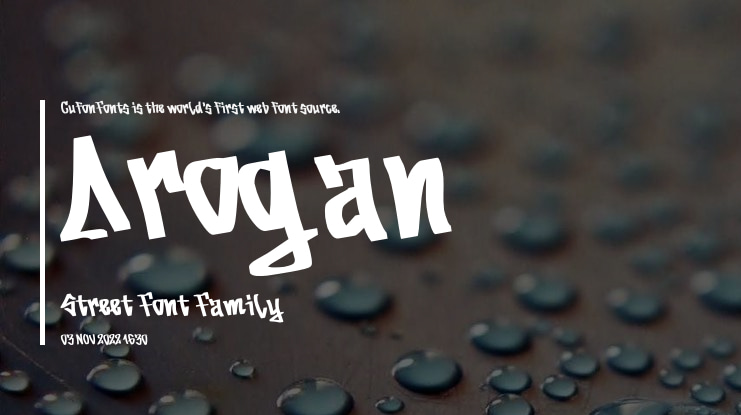 Arogan Street Font