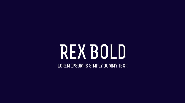 Rex Bold Font