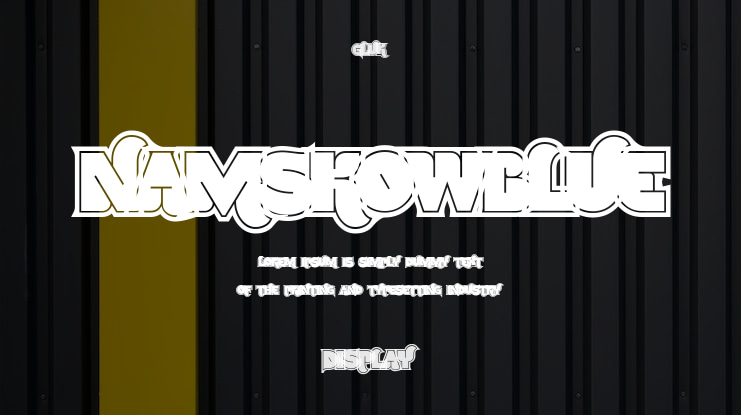 NamskowBlue Font Family