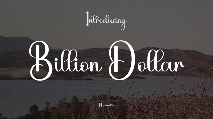 Billion Dollar Font
