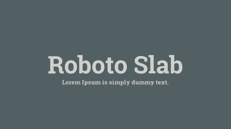 Roboto Slab Font Family
