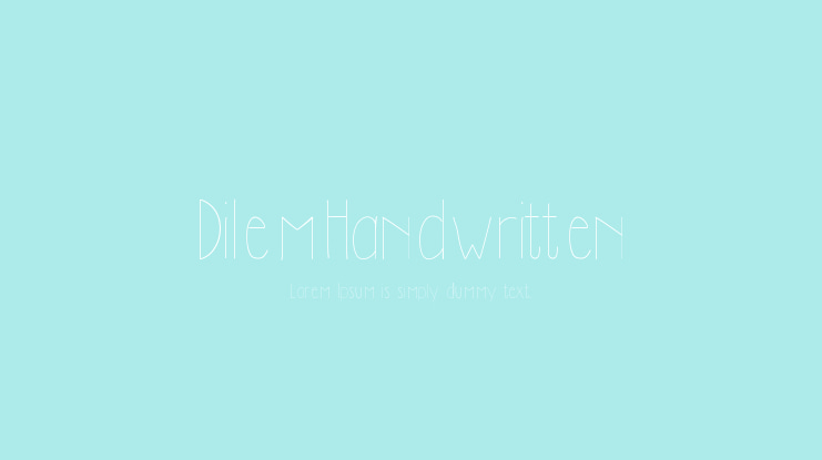 DilemHandwritten Font