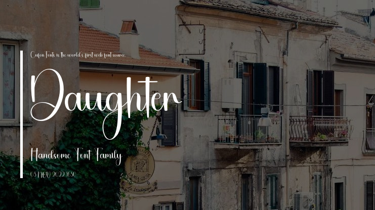 Daughter Handsome Font