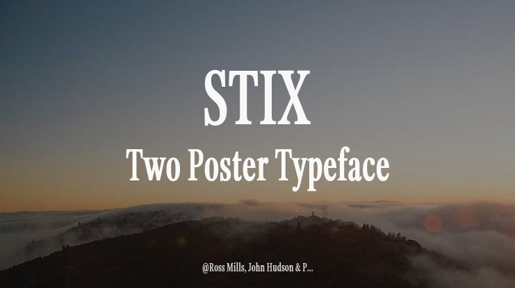 STIX Two Poster Font