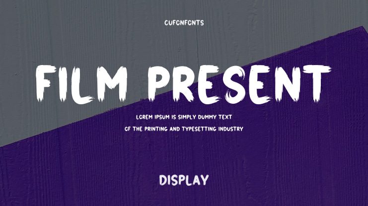 Film Present Font