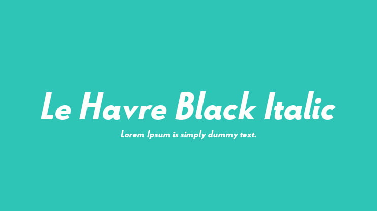 Le Havre Black Italic Font