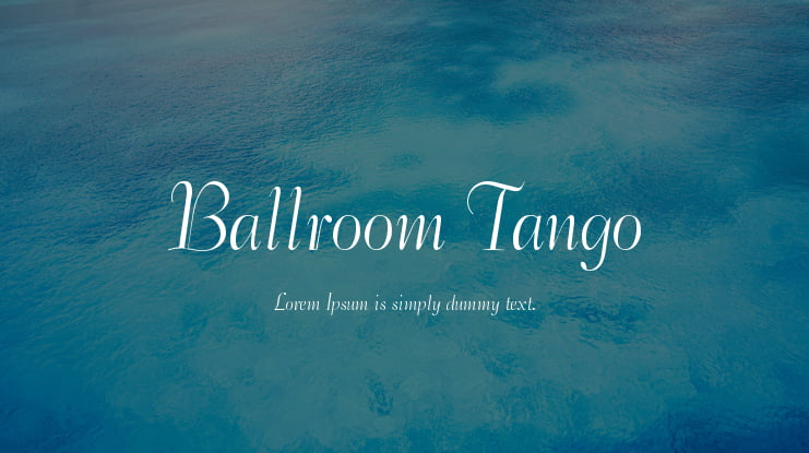 Ballroom Tango Font