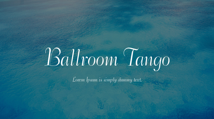 Ballroom Tango Font