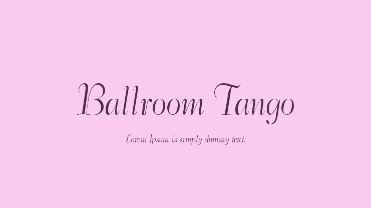 Ballroom Tango Font