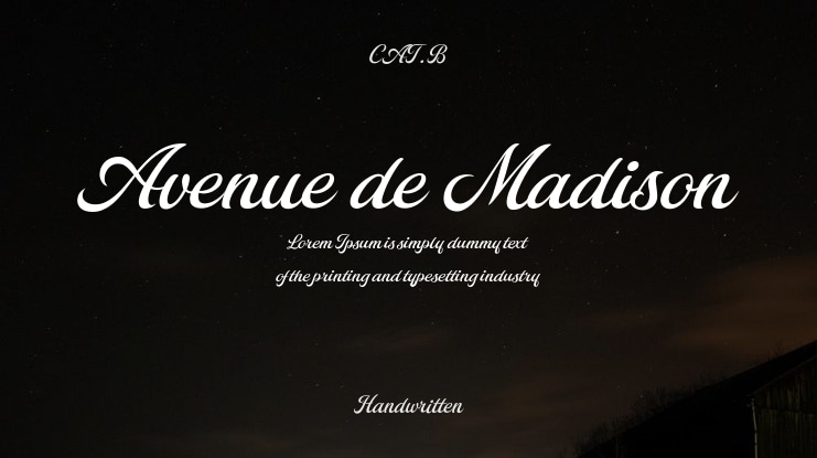 Avenue de Madison Font
