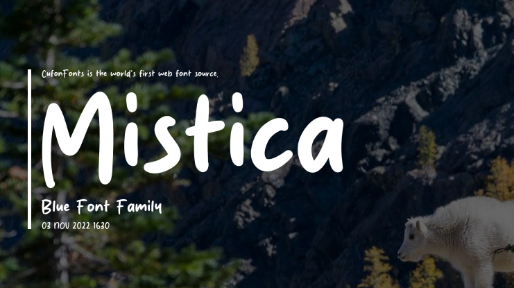 Mistica Blue Font