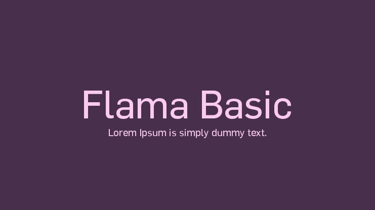 Flama Basic Font