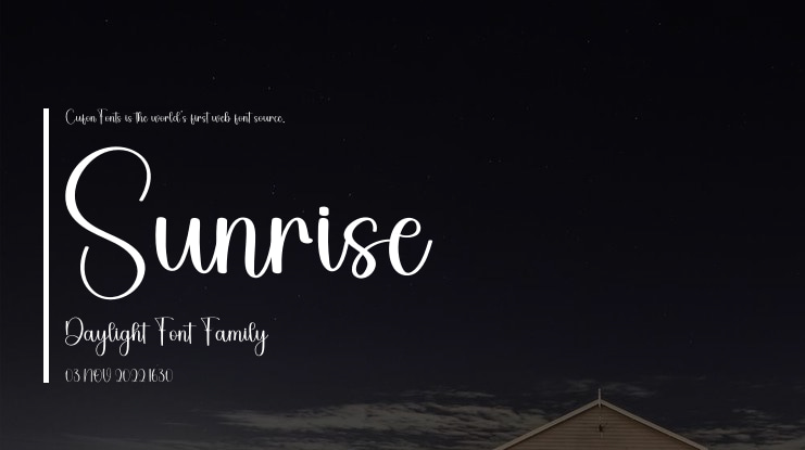 Sunrise Daylight Font