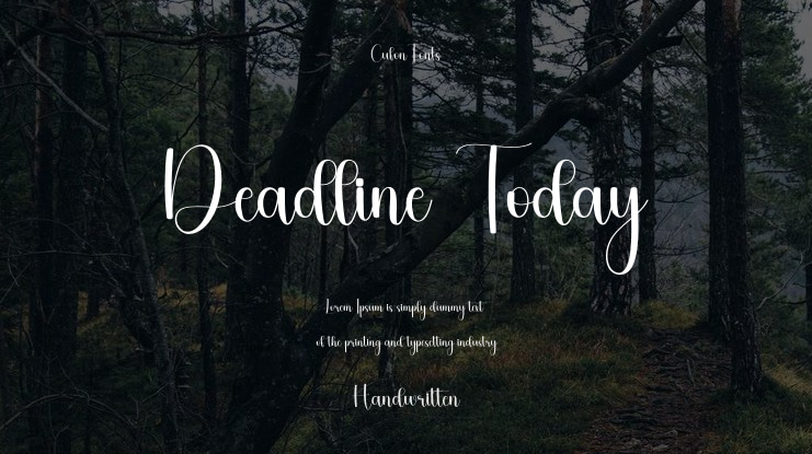 Deadline Today Font