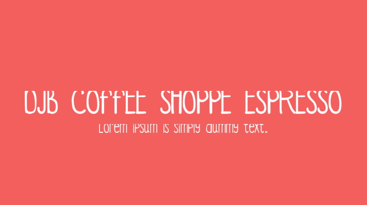 DJB COFFEE SHOPPE ESPRESSO Font