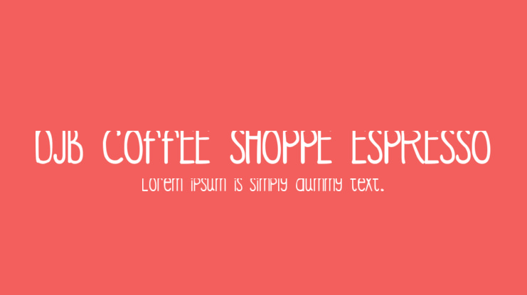 DJB COFFEE SHOPPE ESPRESSO Font