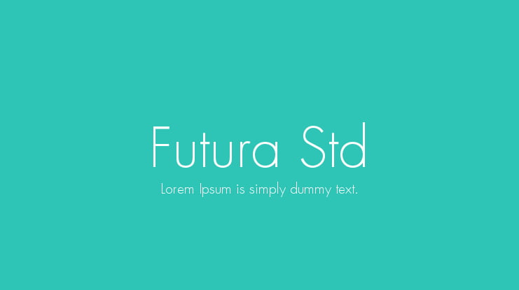 Futura Std Font Family