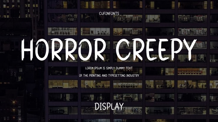 Horror Creepy Font