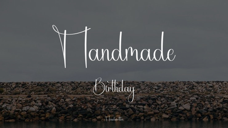 Handmade  Birthday Font